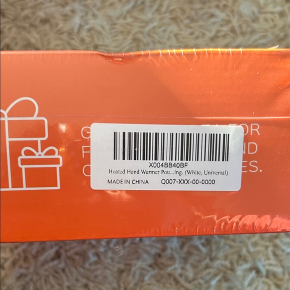 Rechargeable Hand Warmer - Orange and Silver - Picture 3 of 4